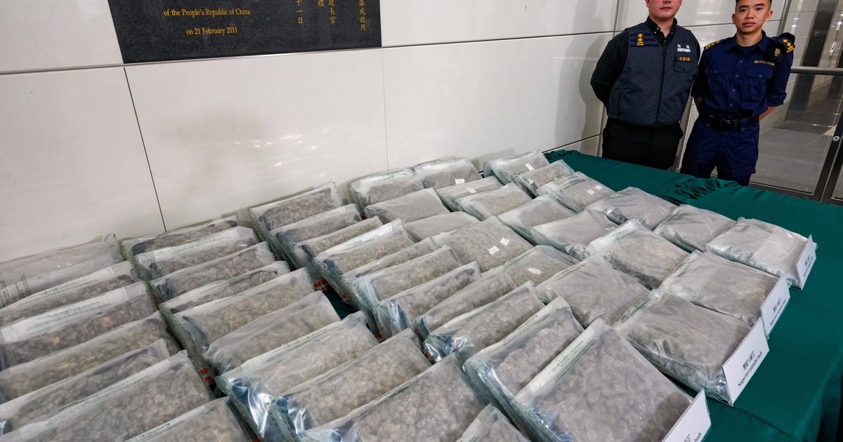 香港海關上半年檢毒品5704公斤 按年升近五成