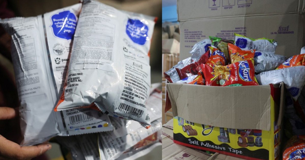 India busts warehouse relabelling expired snacks for export