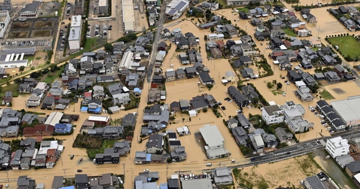 日本福井縣暴雨多市雨量破紀錄 逾34萬人接疏散指示