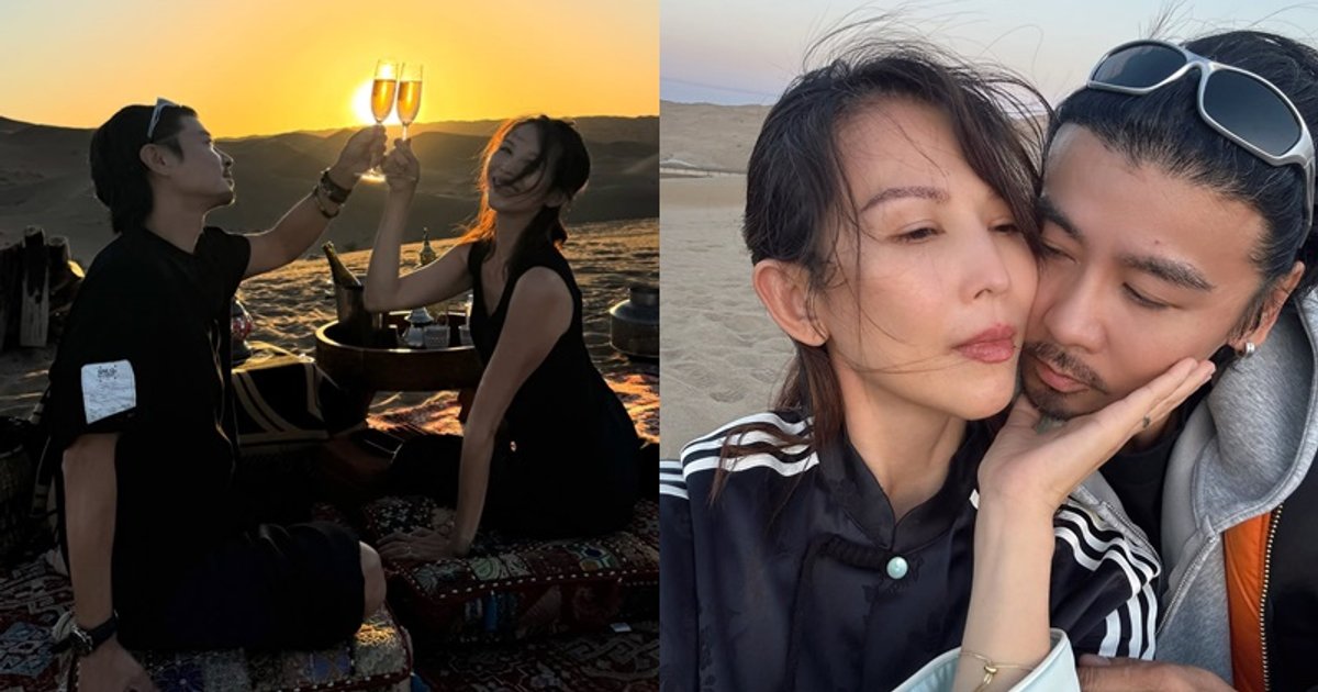 蔡少芬53歲沙漠慶生放閃 張晉「通波仔」後狀態回勇