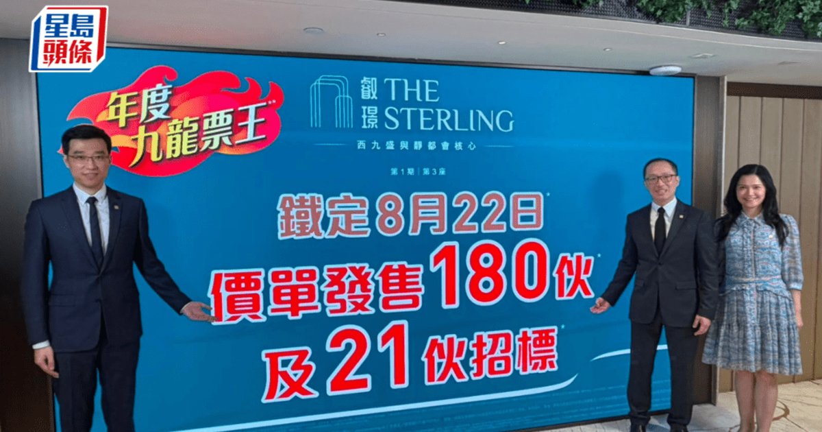 西南九龙叡璟I收逾2.6万票 首批102伙折实529万起 平均呎价1.78万