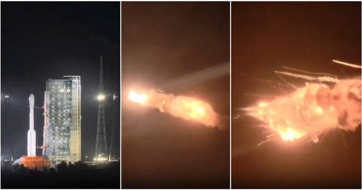 Long March 7A Rocket Explodes 85 Seconds After Launch from Hainan