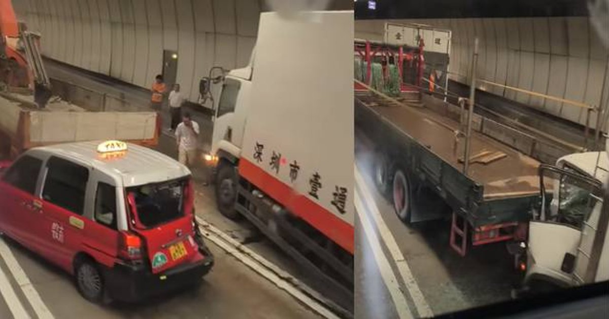 Five-Vehicle Collision in Tai Lam Tunnel Towards Yuen Long Leaves One Injured