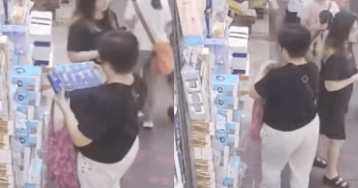 慈雲山藥房門外疑偷紙巾 婦人天眼片曝光