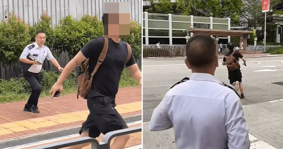屯门男子乱抛烟头被截查 突狂奔冲马路逃遁