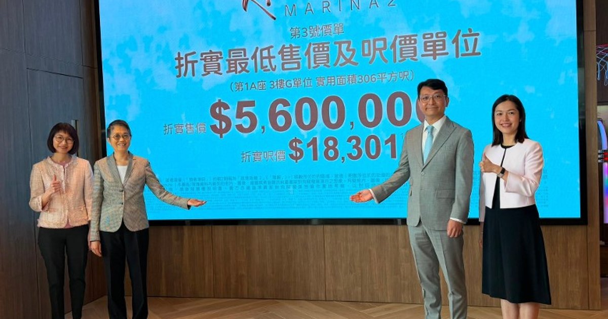 启德海湾2期加推138伙 折实平均呎价21168元