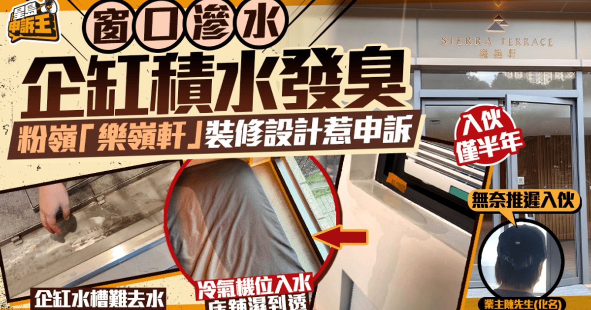 粉嶺樂嶺軒交樓半年 窗口滲水露台積水 企缸排水故障 房協:七成單位已完成執修