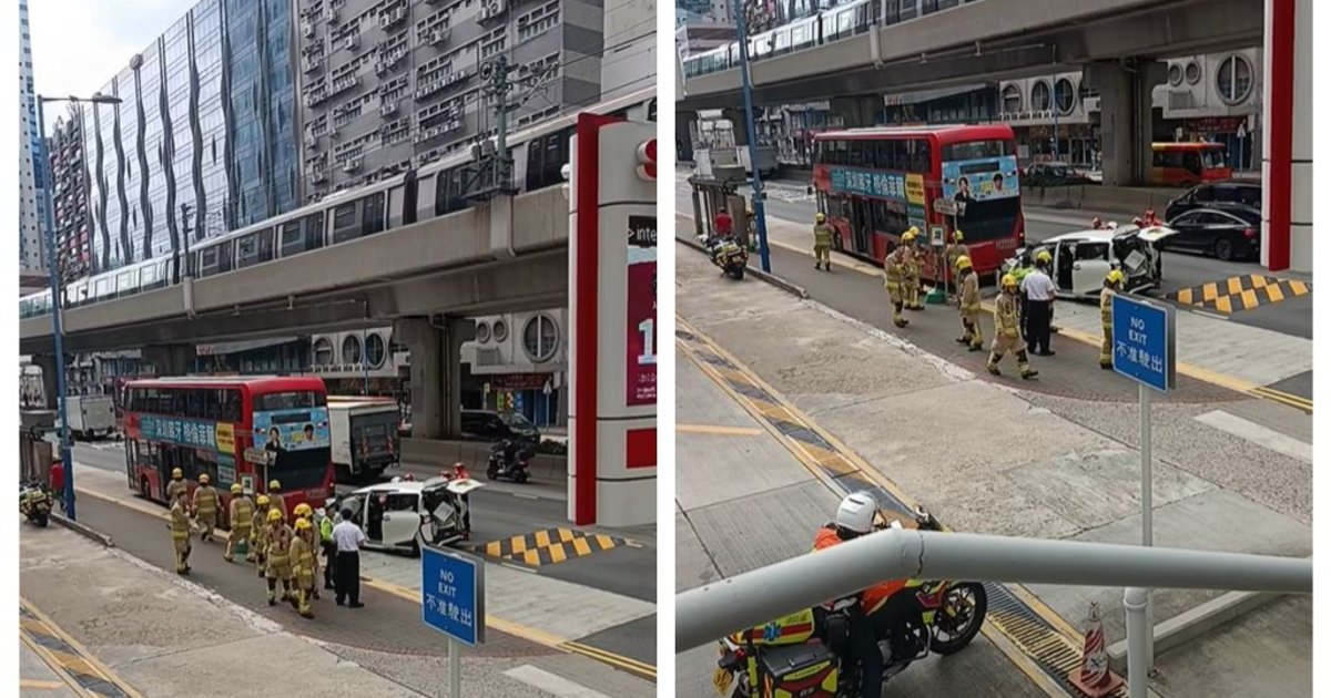 Minivan Rear-ends KMB Bus on Kwun Tong Road, 69-Year-Old Driver Hospitalized