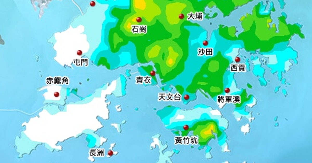 天文台預測周二起連續九日有驟雨狂風雷暴　初時部分地區雨勢較大