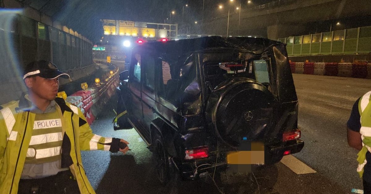 Three-Car Crash on Fanling Highway Leaves One Overturned, Driver Fails Breath Test