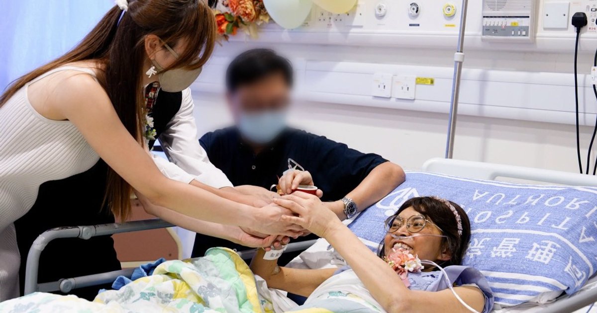 將軍澳醫院病房化身證婚場地 晚期癌症母親圓夢見證女兒出嫁