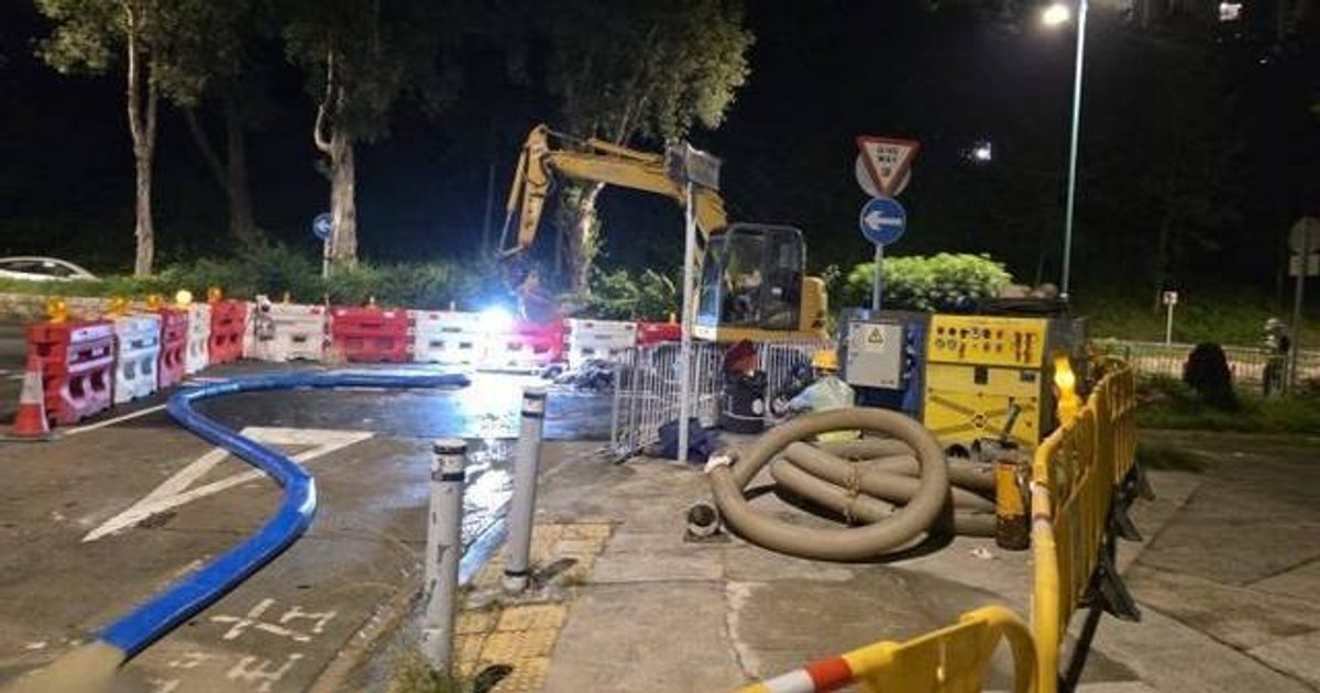 屯利街水管维修完成 四屋苑食水供应恢复正常