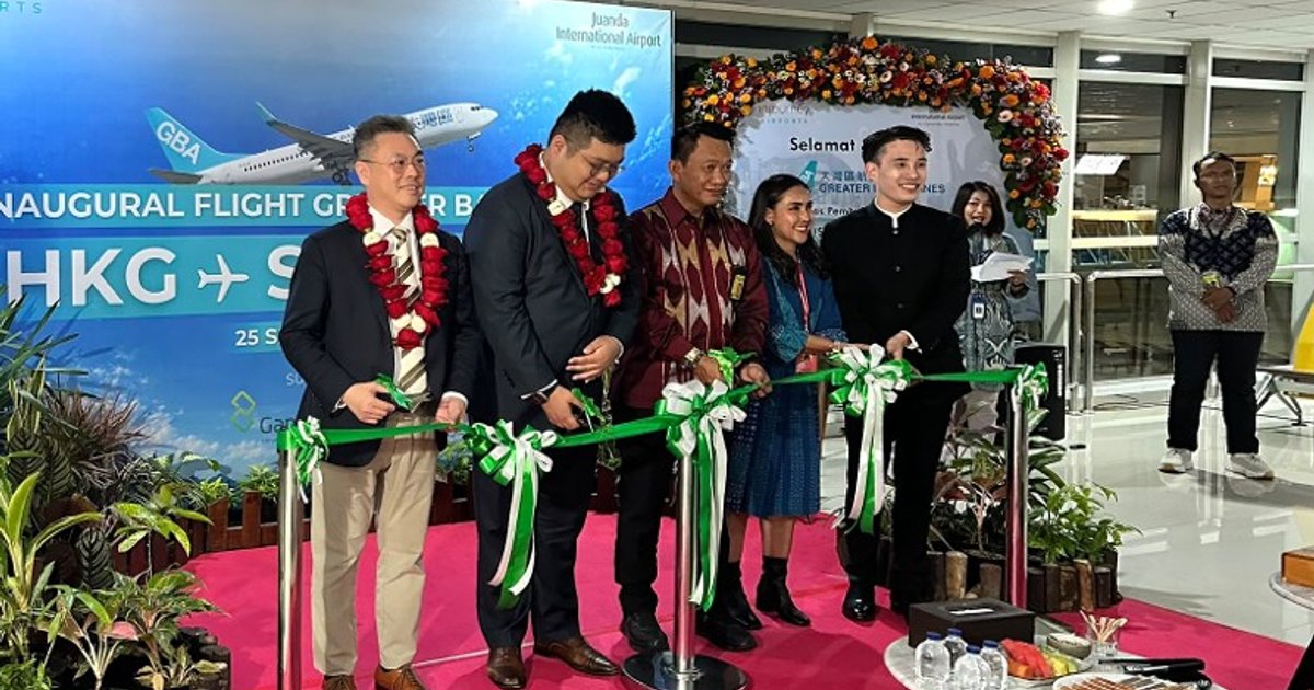 大灣區航空首條印尼航線開通 每週四班直飛泗水