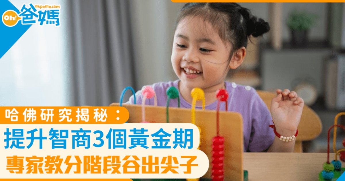 哈佛研究揭兒童智力發展三個黃金階段 父母把握時機可培育資優人才