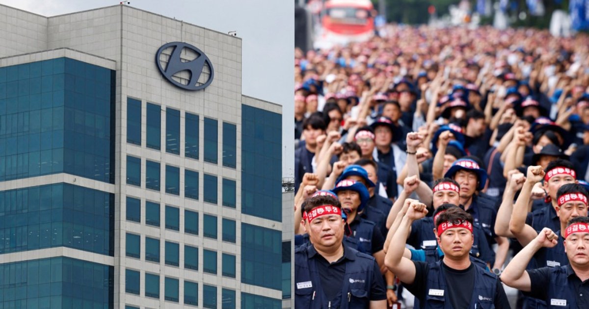 南韓現代汽車工會時隔10年再全面罷工 累計損失逾130億