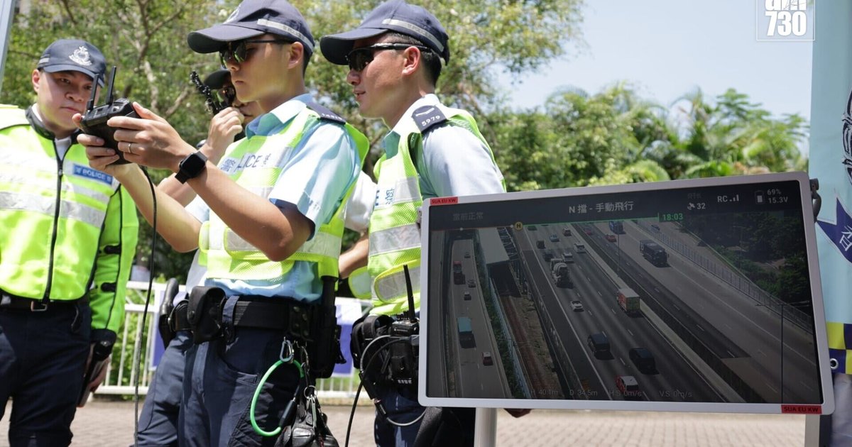 警方首用无人机执法 打击连翔道及西九龙公路违规驾驶