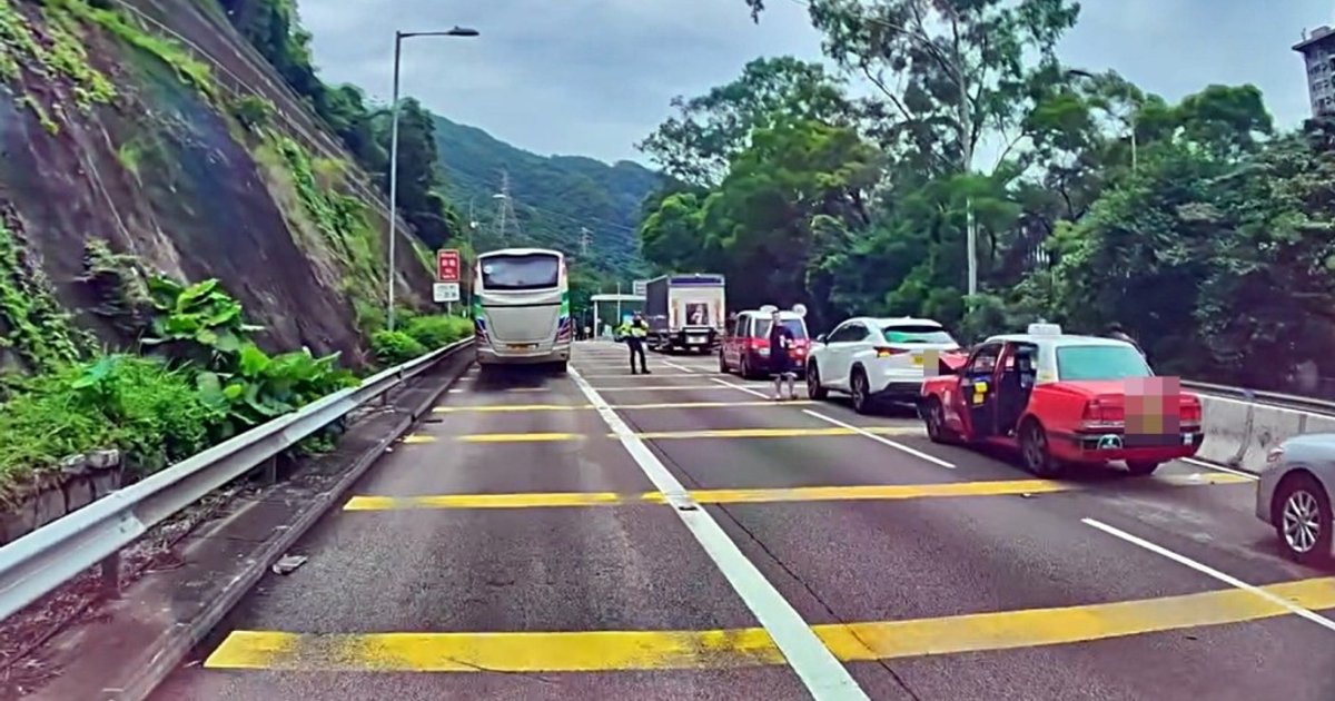 Five Injured in Double Collision at Lion Rock Tunnel Road
