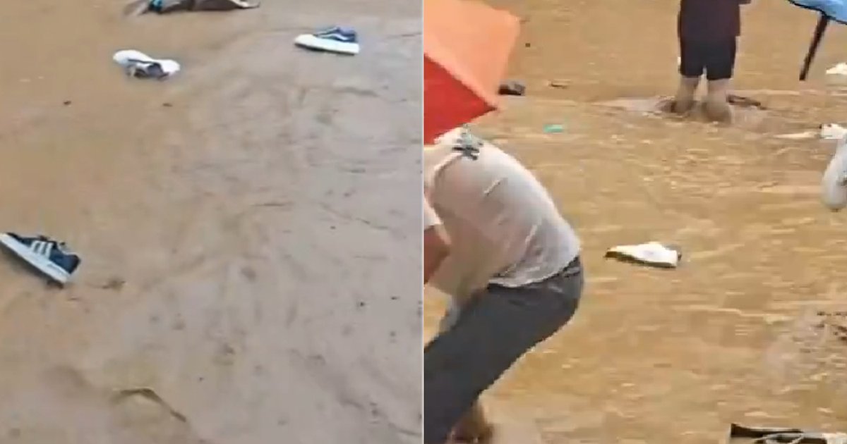 Typhoon Saudel Flooding Devastates Zhejiang Shoe Factory Hub, Thousands of Shoes Wash Away