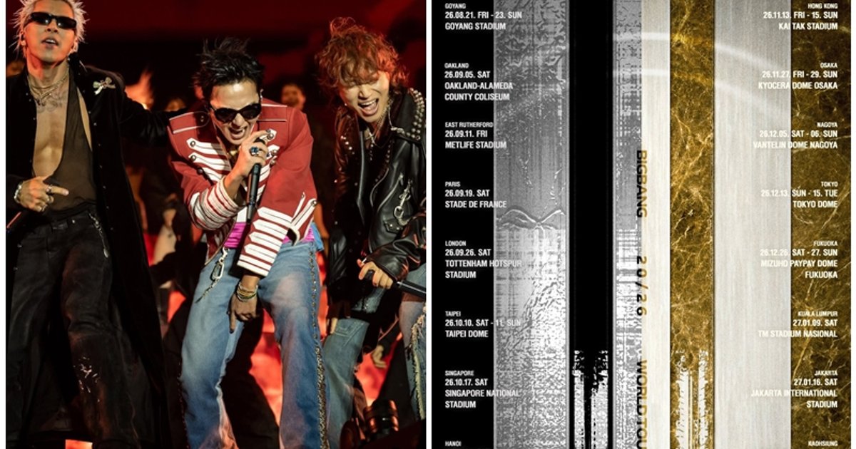BIGBANG 20周年世界巡迴演唱會落實11月登陸啟德主場館