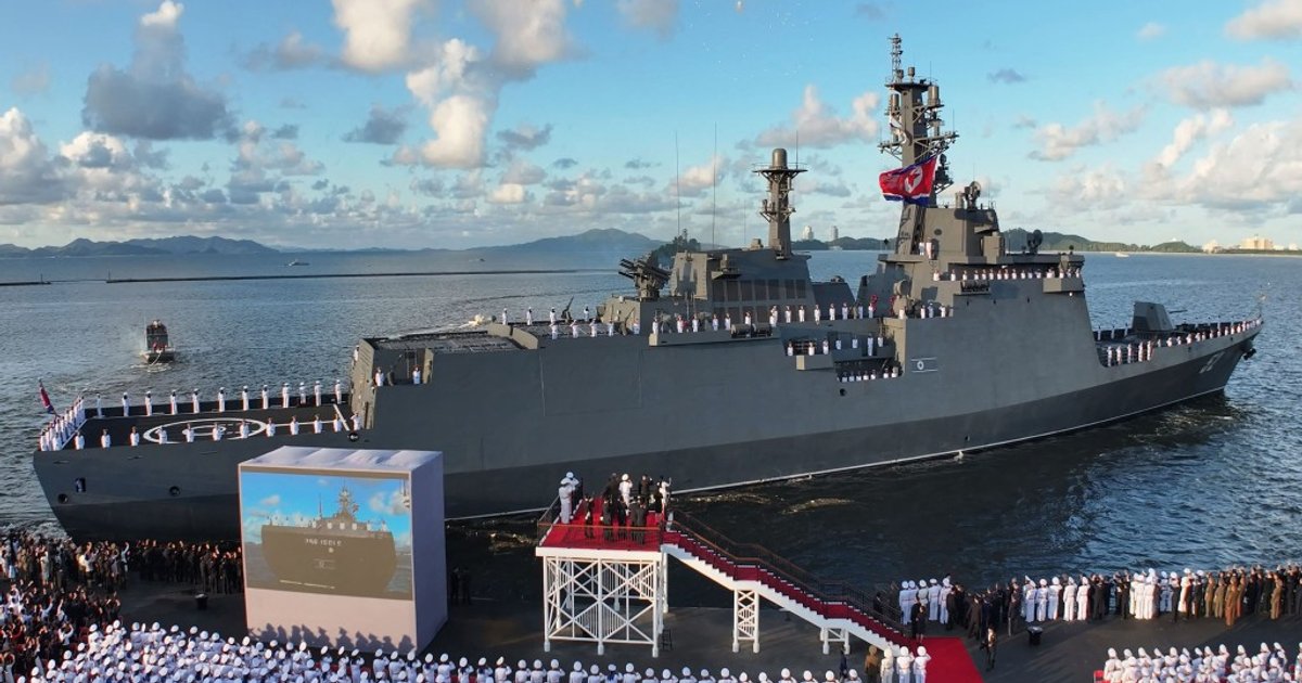 北韓驅逐艦「姜健號」正式服役 金正恩誓將核威懾延伸至海上