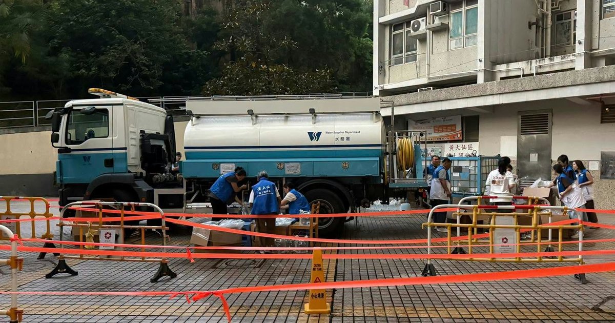 黄大仙上邨爆水管停水　料凌晨三时恢复供水