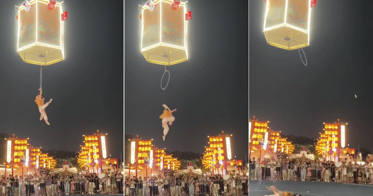 廣州嶺南印象園女演員高空表演墮地 小腿骨折送院救治