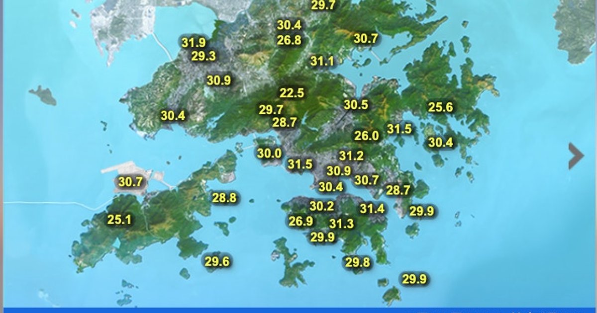 天文台料今明部分地區或達37度以上
