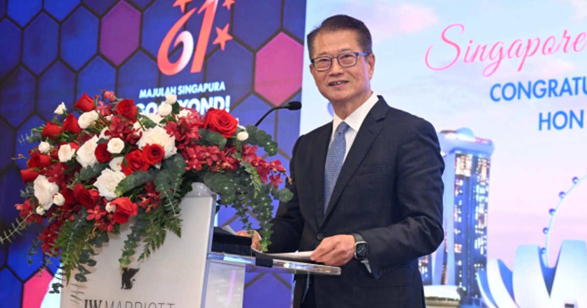 陳茂波出席新加坡國慶晚宴　稱港星存良性競爭應攜手提升亞洲全球影響力