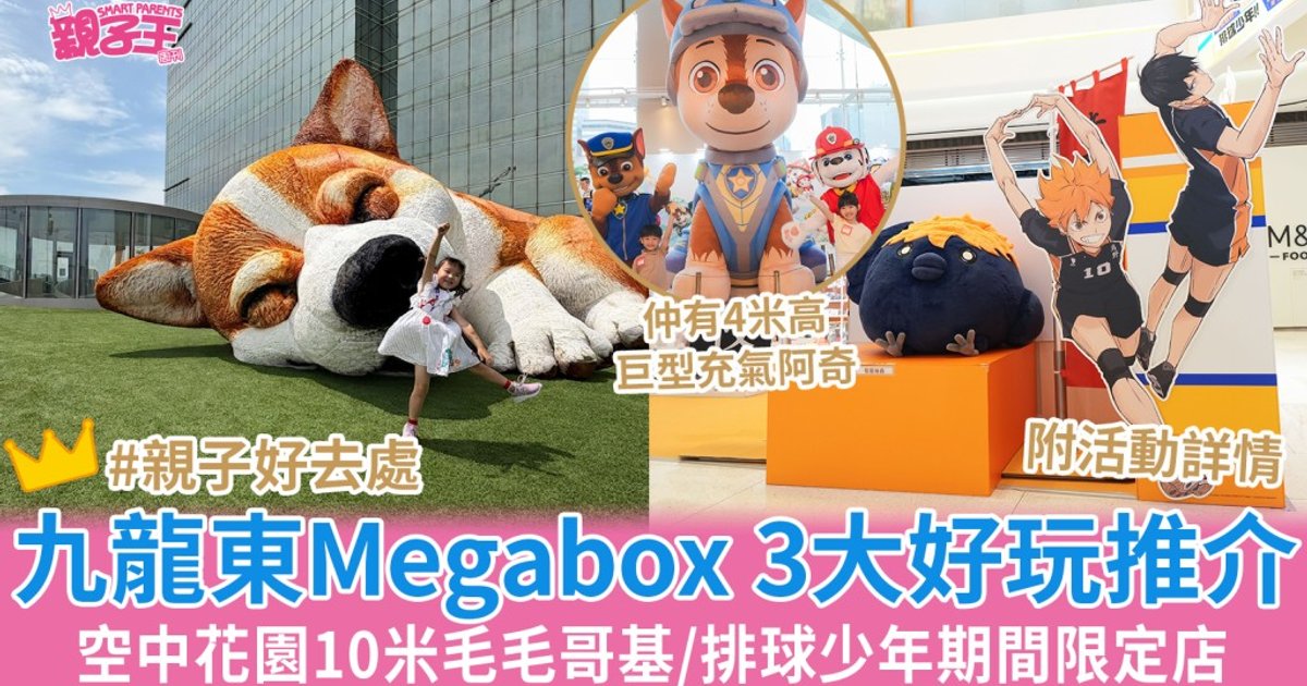 九龍灣MegaBox三大暑假活動推介 10米巨型哥基/排球少年限定店/汪汪隊恐龍主題玩樂站
