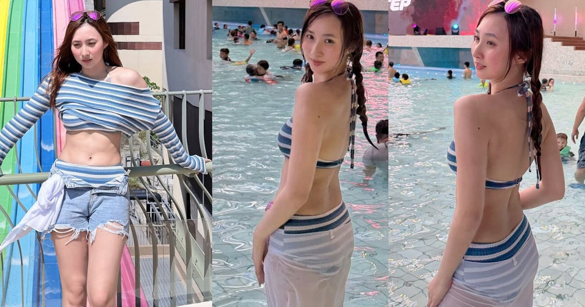 鍾柔美比堅尼水著照曝光 挑戰滑水設施被指未做足安全措施