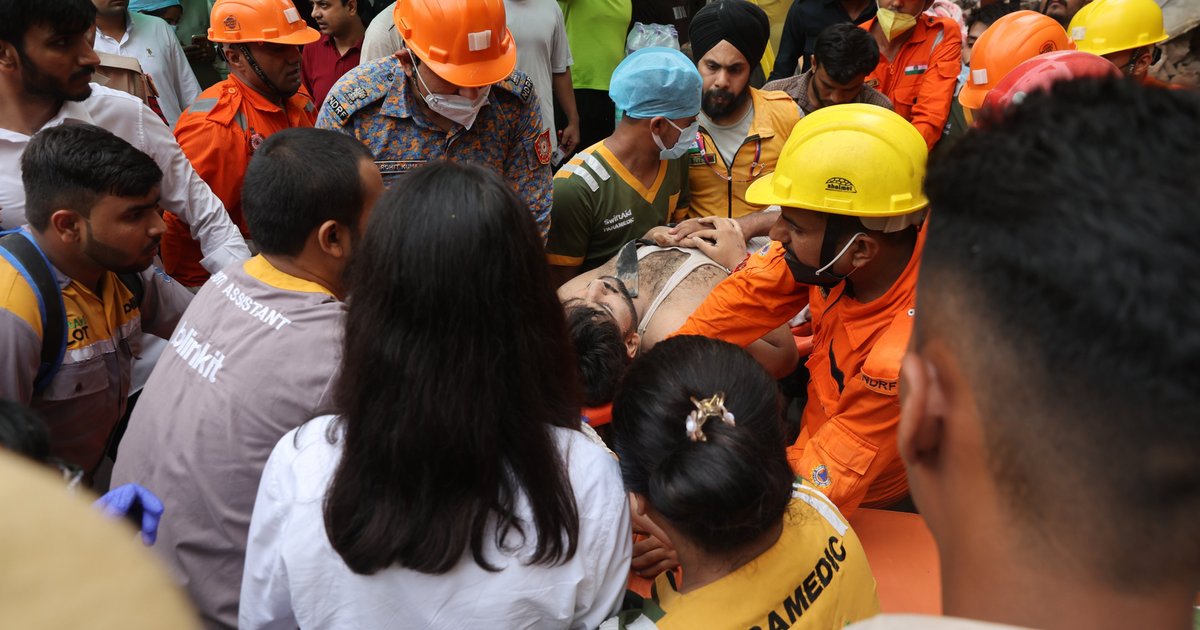 Building Collapses Near Delhi University, Killing One and Trapping Dozens
