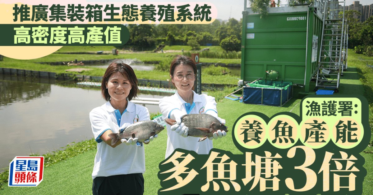 漁護署推集裝箱生態養殖系統 產量達傳統魚塘三倍