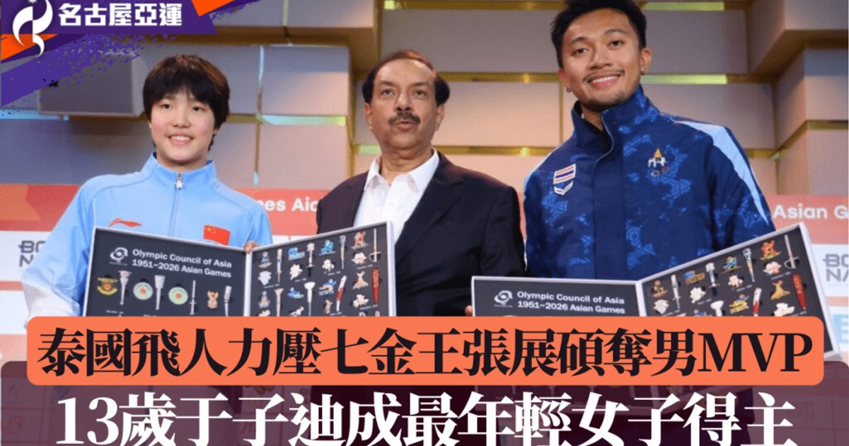 泰国飞人保申力压七金飞鱼张展硕 当选亚运MVP