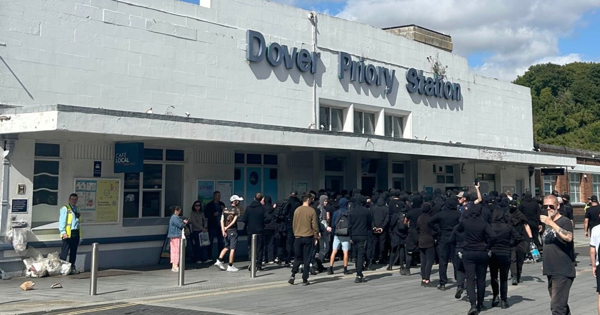 Hundreds Protest Against Illegal Immigration at Dover Port, UK
