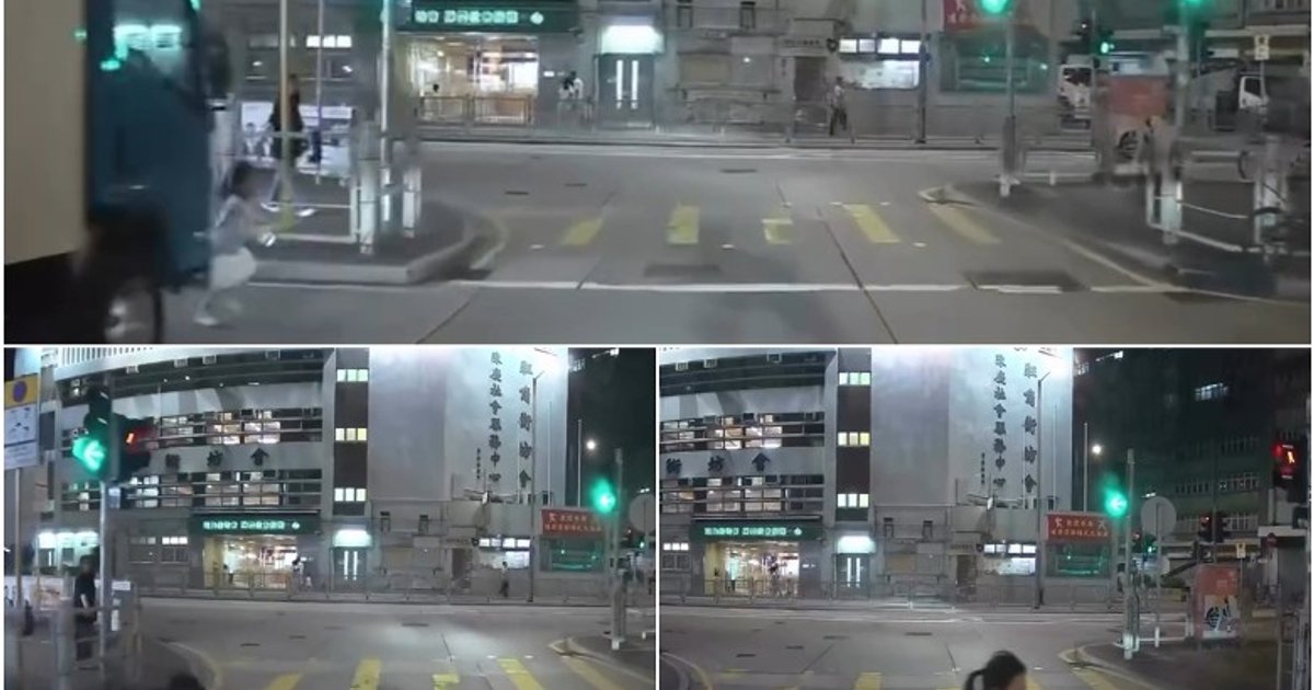 大角咀女童車罅跑出馬路 司機神反應急煞救一命