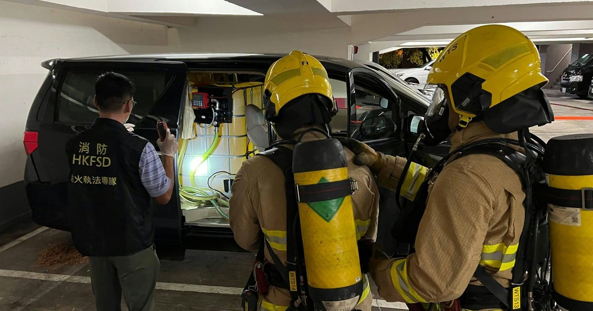 Fire Services busts illegal fuel station at Tsz Lok Estate