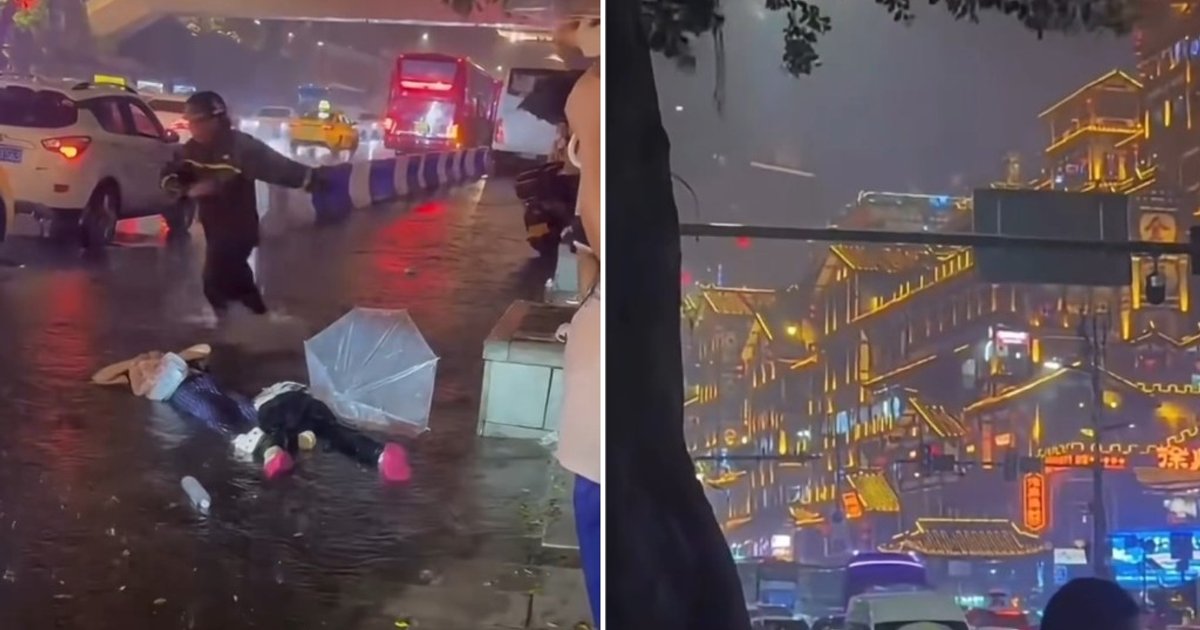 Chongqing Tourists Struck by Suspected Electric Shock in Rain; Daughter Fights for Life