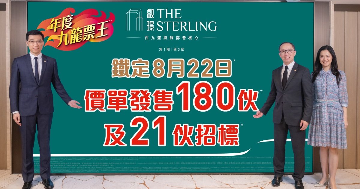 西南九龍The Sterling I周六首輪發售 26,000認購超額143倍