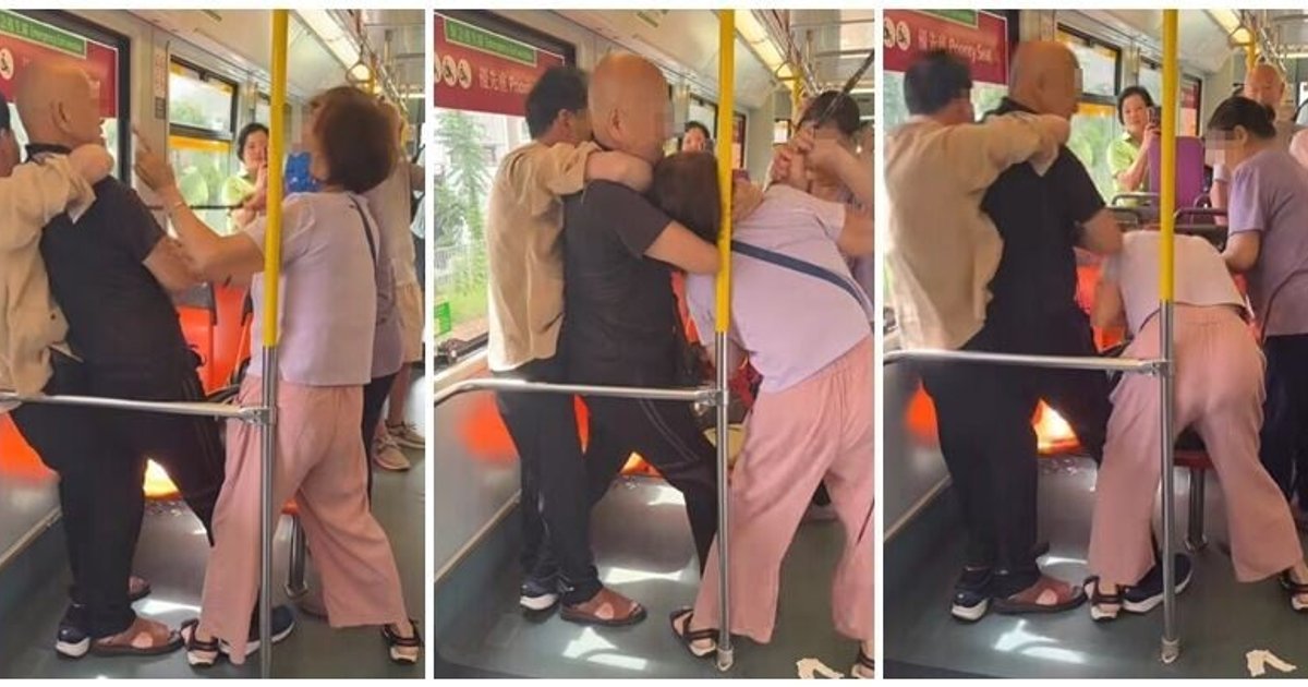 Four elderly passengers arrested after Light Rail seat brawl