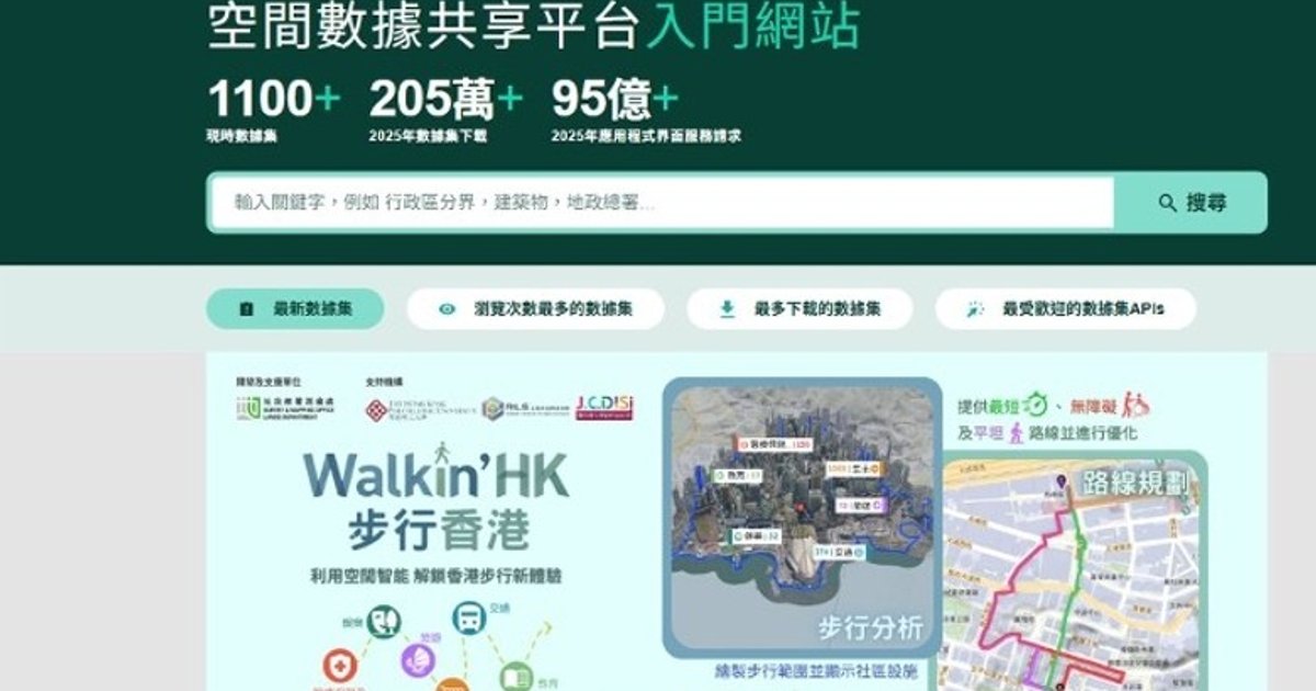 政府空間數據平台擴展至AI整合　支援社福及遠足應用