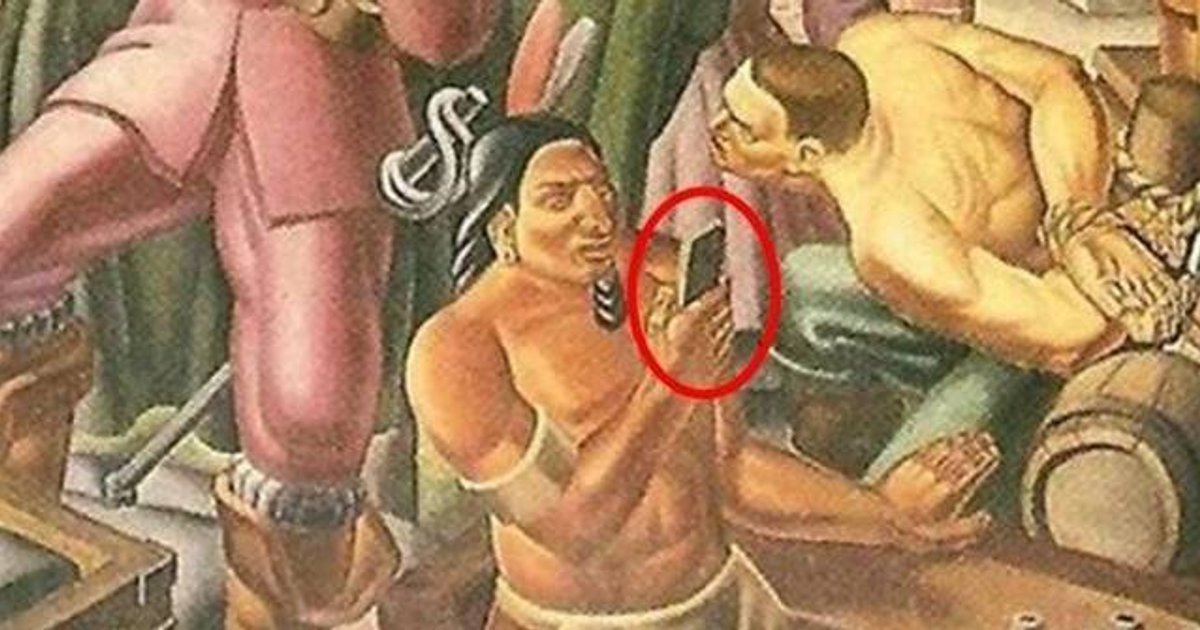 1937年壁畫驚現疑似iPhone　歷史學家考證揭真相：17世紀鏡子
