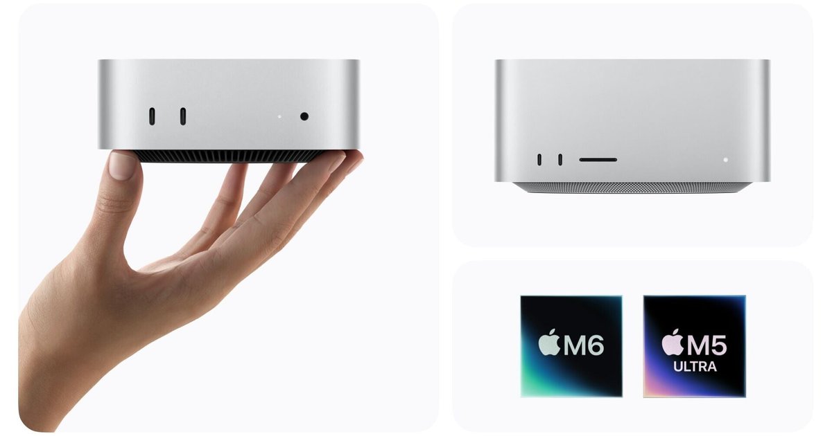Apple Launches Mac Mini and Mac Studio with New M6 and M5 Chips