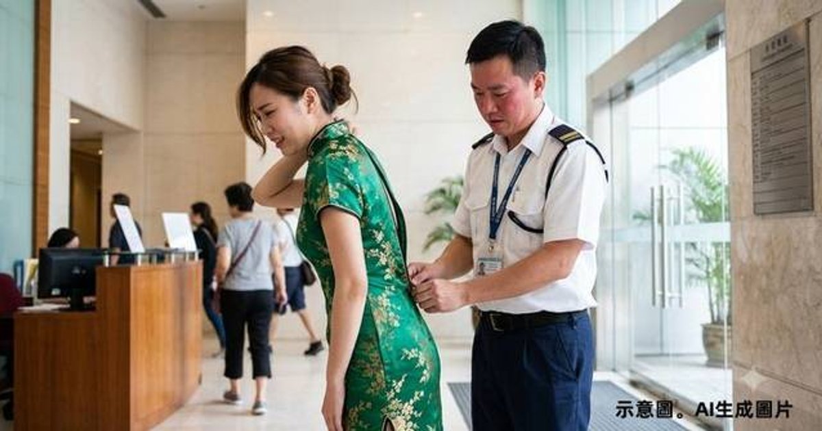港妈旗袍拉链卡住情急向男保安求助 对方竟自称“咸湿佬”引爆网络热议