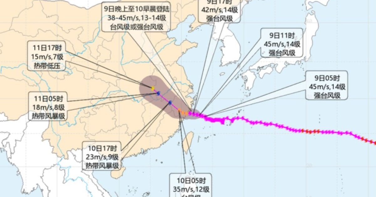 颱風「白海豚」逼近華東 滬閩逾12萬人撤離