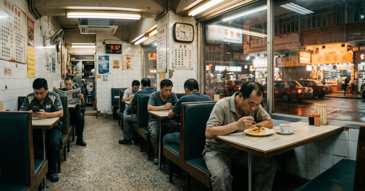 Hong Kong Netizens Debate Traditional Cafes as Men's Peaceful 'Harbor' from Work Pressures
