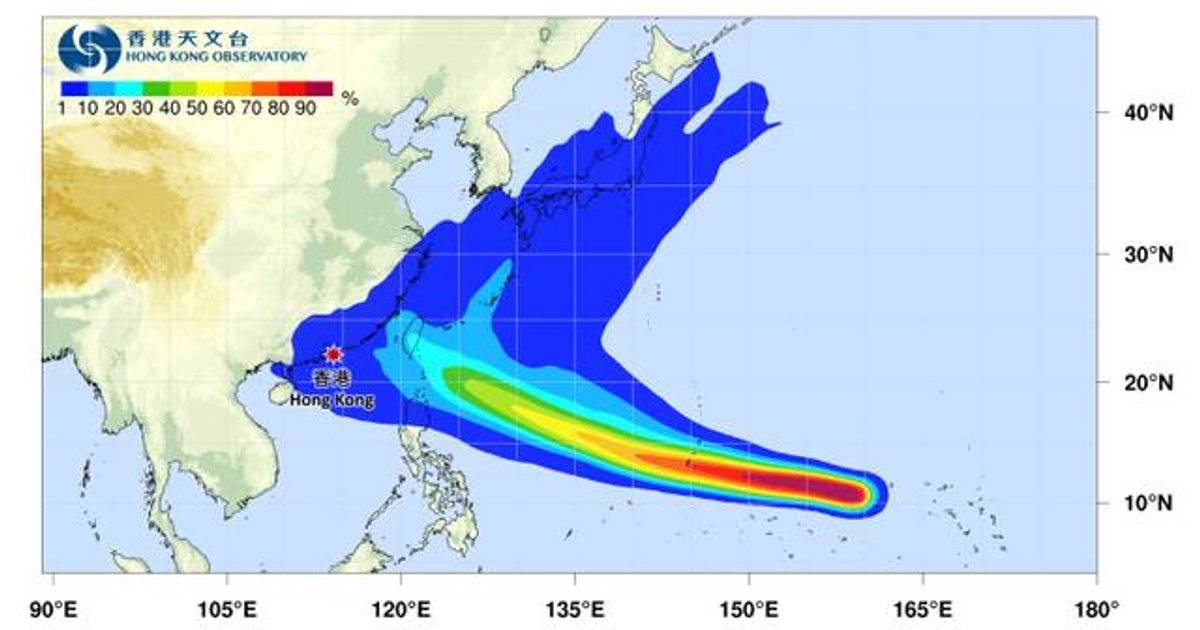今日部分时间有阳光最高30度 周末有雨 热带气旋薮琶或影响下周天气