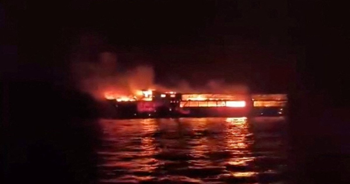 Philippine Ferry Catches Fire Off Palawan; At Least 5 Dead, 87 Missing