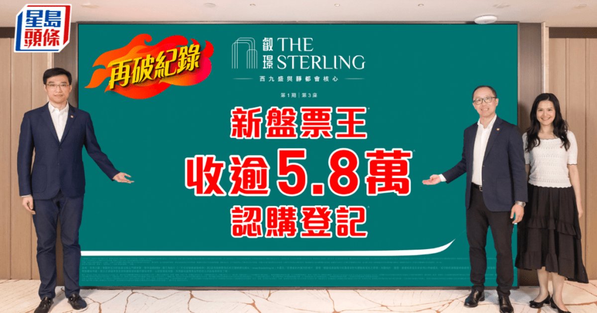 叡璟I收票逾5.8万张 超购573倍创新盘票王纪录
