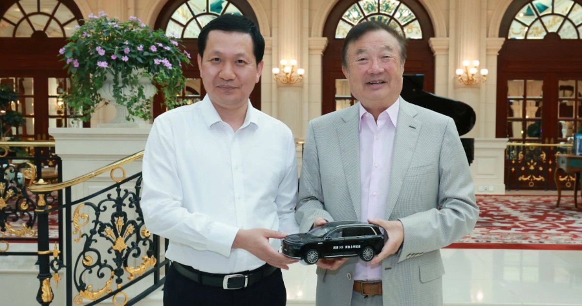 華為任正非公開亮相深圳 與東風汽車總經理馮長軍會面