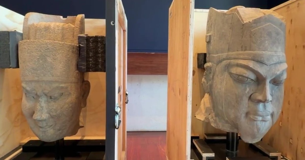 Australia Returns Two Song Dynasty Tomb Statue Heads to China